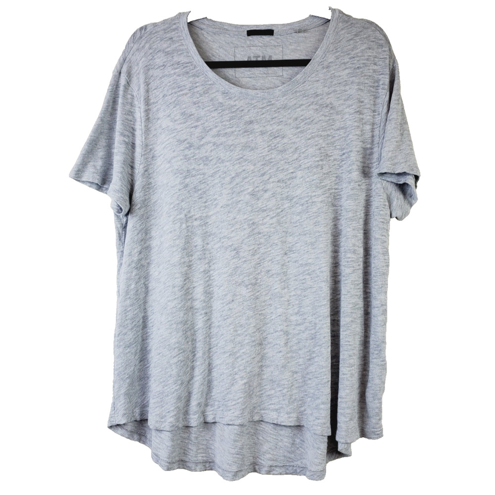 ATM Anthony Thomas Melilla Womens M/L Slub Cotton Crewneck Boyfriend Tee Relaxed